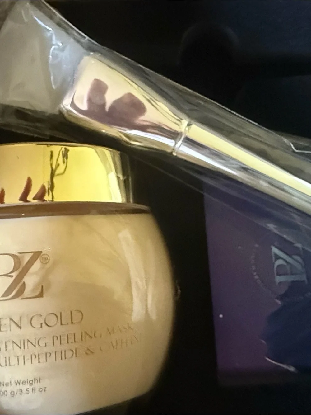 Below Zero Frozen Gold firming and tightening peeling mask, peptide and caffeine